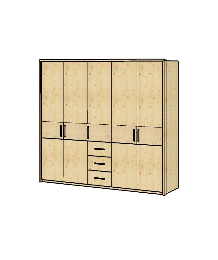 5 Trg Drehtuerenschrank Mit Schubladen Mod Lugano Neu.jpg