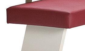 Roter Bezug mit weißen Dekorwangen