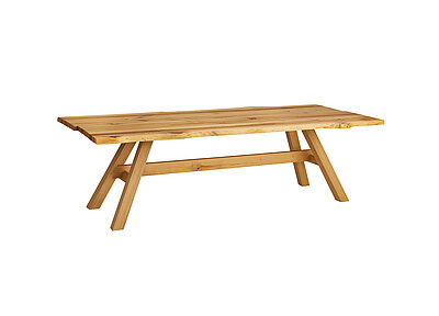 Baumtisch Arbon in Balkeneiche, Gestell CAT27