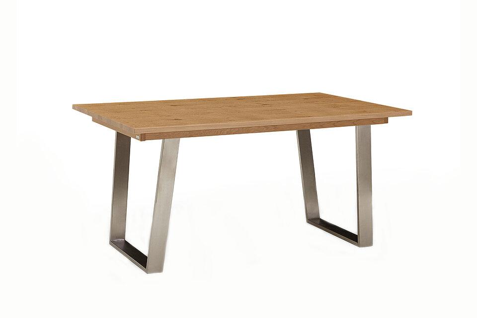 Furnierte Platte mit Metallgestell