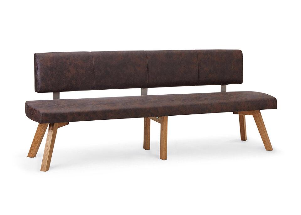 Brauner Bezug mit Holzgestell