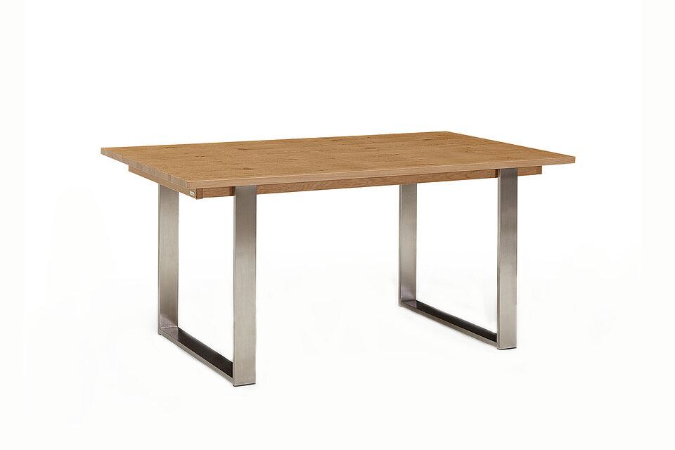 Furnierte Platte mit Metallgestell