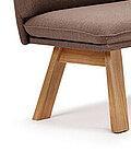 Brauner Bezug mit Holzgestell