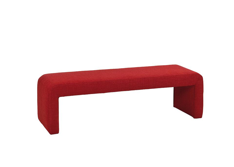 Roter Bezug mit Polsterwangen